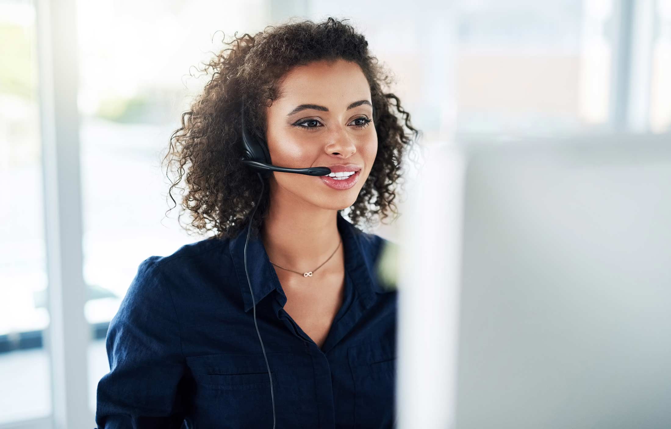 Woman determined to help customers