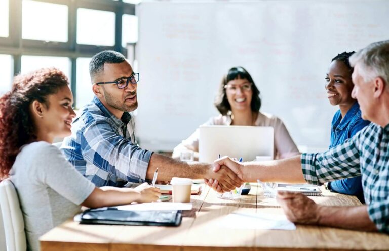 Group of people at a meeting