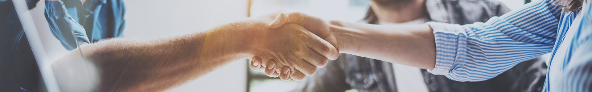 Business partnership handshake