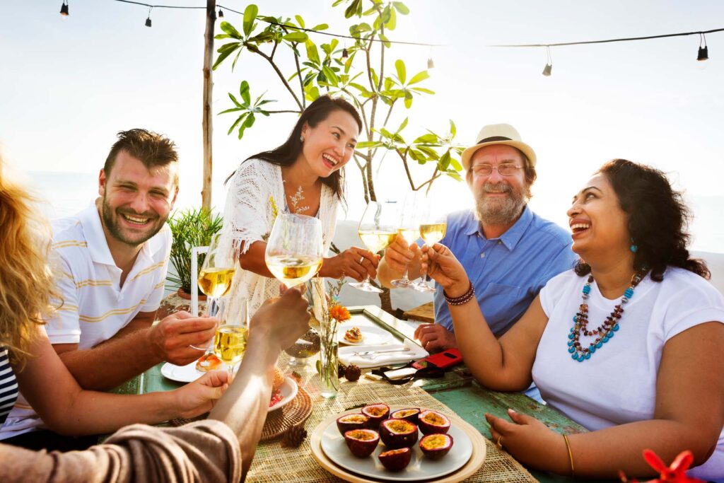 Diverse People Hanging Out Drinking Concept