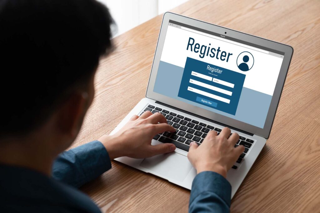 Online registration form for modish form filling