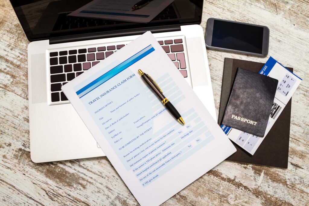 Filling a Travel insurance claim form
