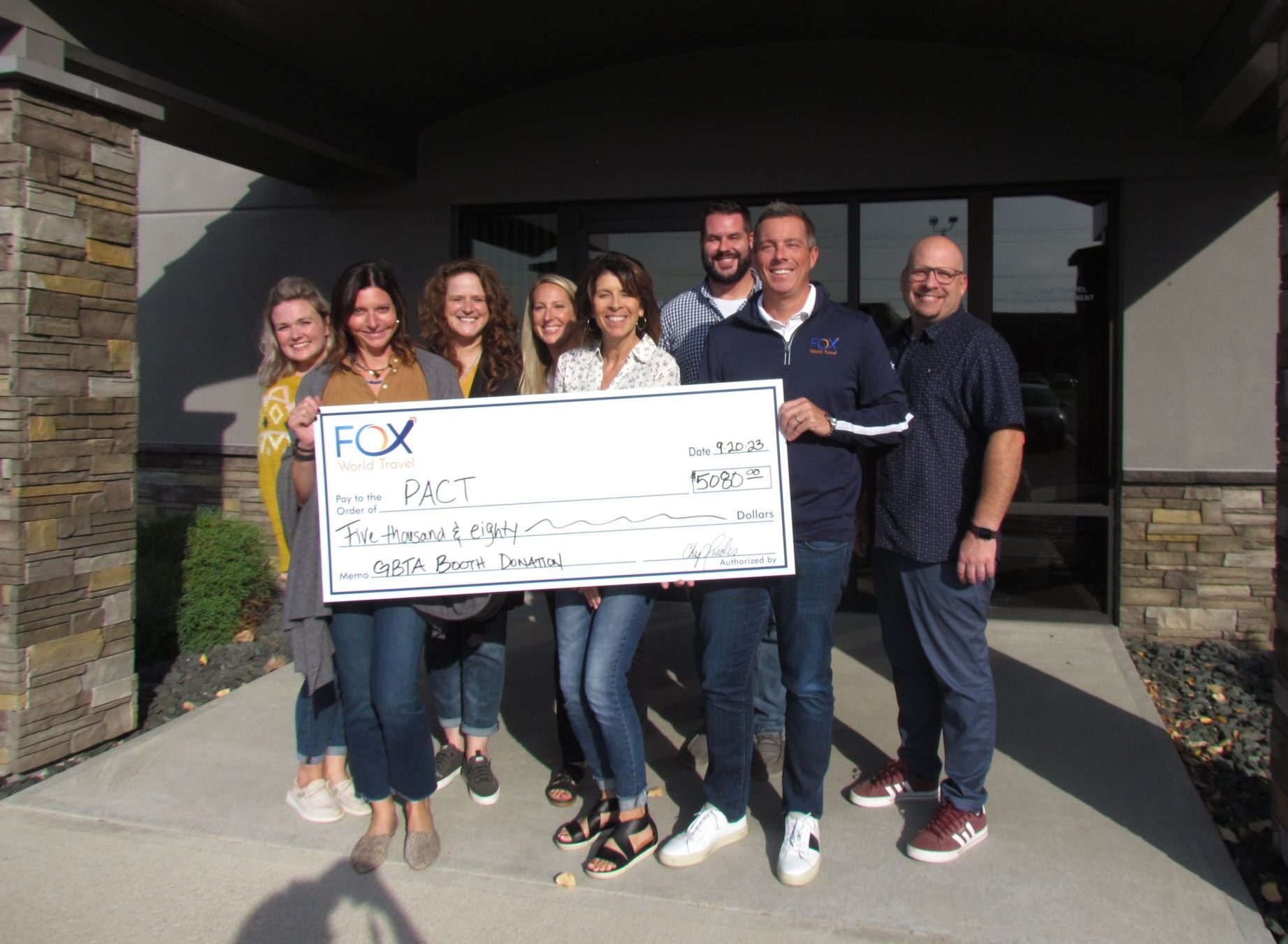 Fox World Travel donates to PACT