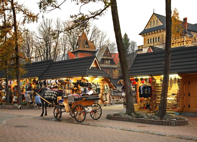 Krupowki street in Zakopane. Poland