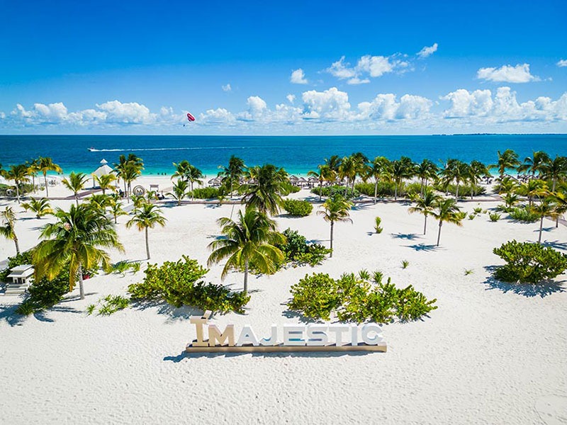 Majestic-Elegance-Costa Mujeres-Beach-Aerial-View-IMajestic-Sign