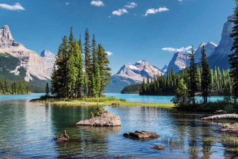 Canada landscape. Spirit Island in Jasper National Park, Alberta