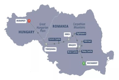 Romania Hungary Map
