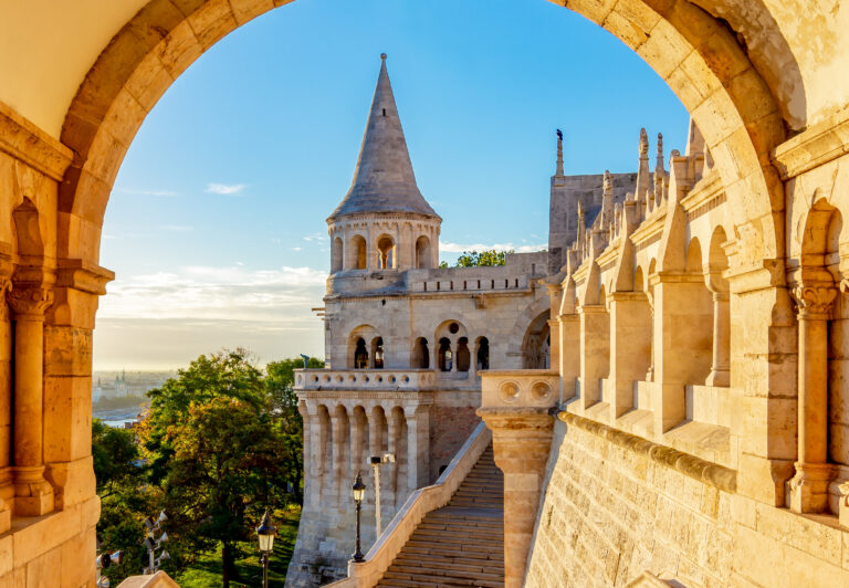 Fisherman Bastion at sunrise, Budapest, Hungary